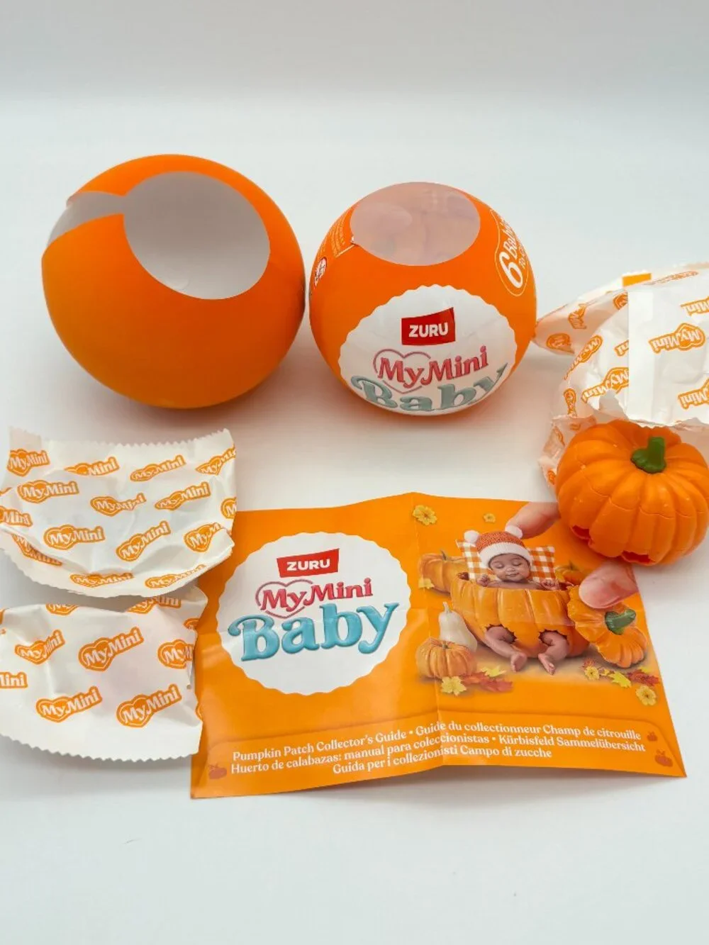 ZURU My Mini Baby Pumpkin Patch Halloween Surprise Mystery Capsule Ball, Opened